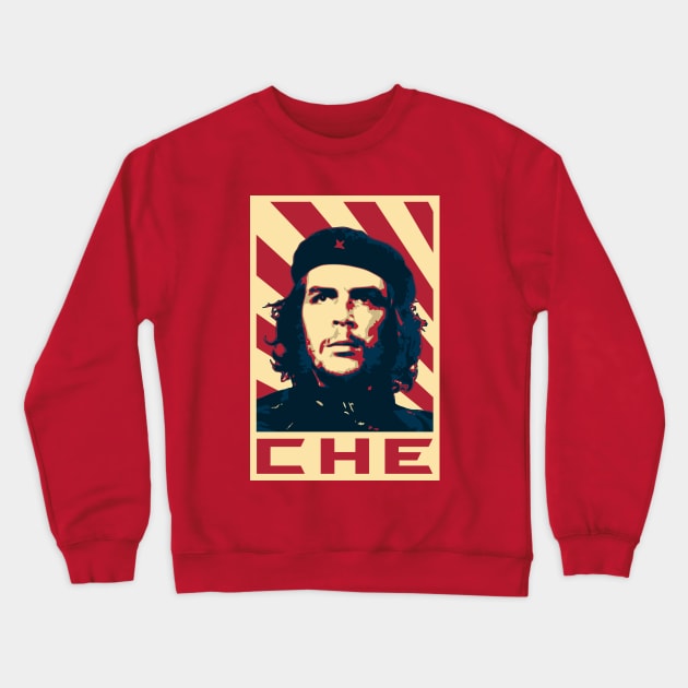 Che Guevara Retro Propaganda Crewneck Sweatshirt by Nerd_art